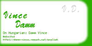 vince damm business card